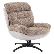 2 Piece Rye Upholstered Swivel Chair & Footstool Set